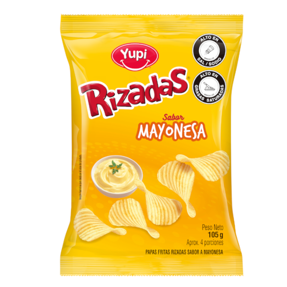 Papas Rizadas Mayonesa Yupi 105Gr | SuperBooM